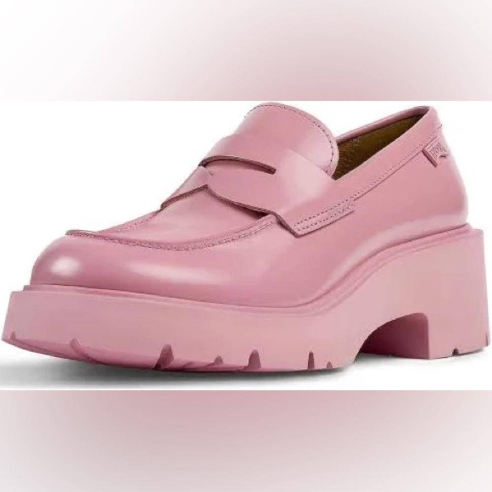 Camper Milah Pink Leather Moccasins/Ballerinas/Loafers